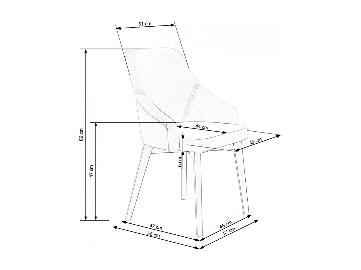 Silla de comedor KANDRA de terciopelo gris claro y patas de madera maciza gris grafito