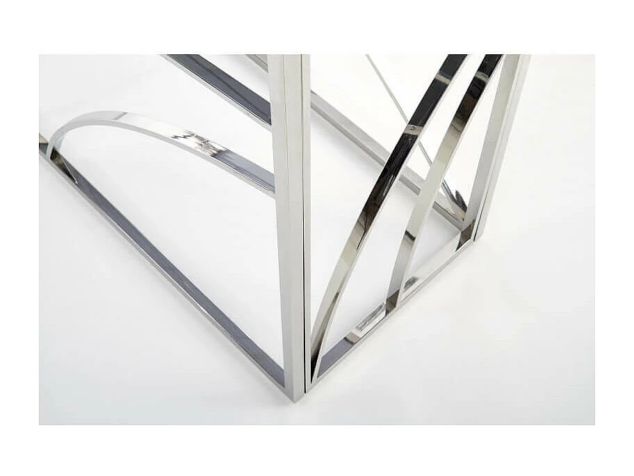 Console 120 x 40 cm avec structure en métal chromé et plateau en verre fumé SOCHIC