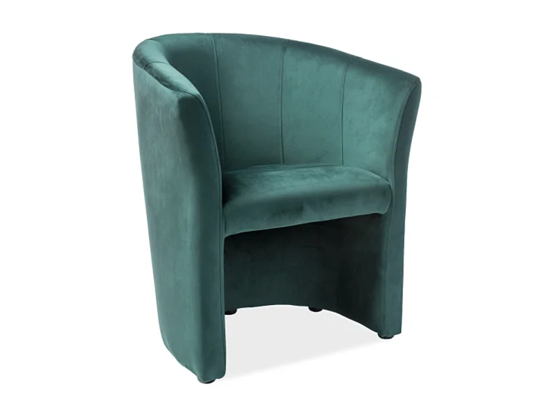 Fauteuil cabriolet confort velours vert Tisso