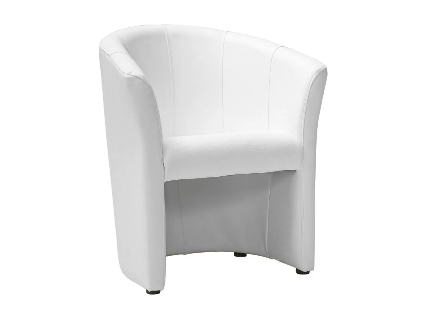 Fauteuil design cabriolet écocuir blanc Tisso