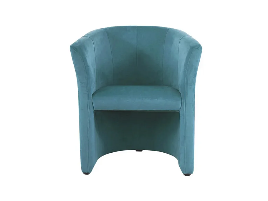 Fauteuil cabriolet confort velours turquoise Tisso