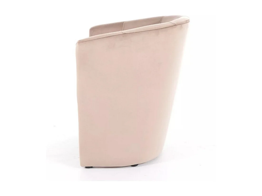 Fauteuil cabriolet confort velours beige Tisso