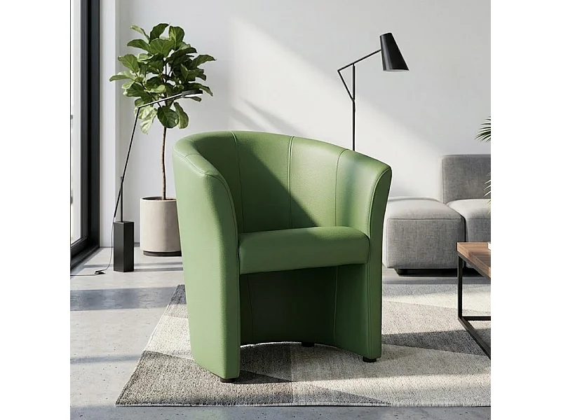 Fauteuil cabriolet confort écocuir vert Tisso