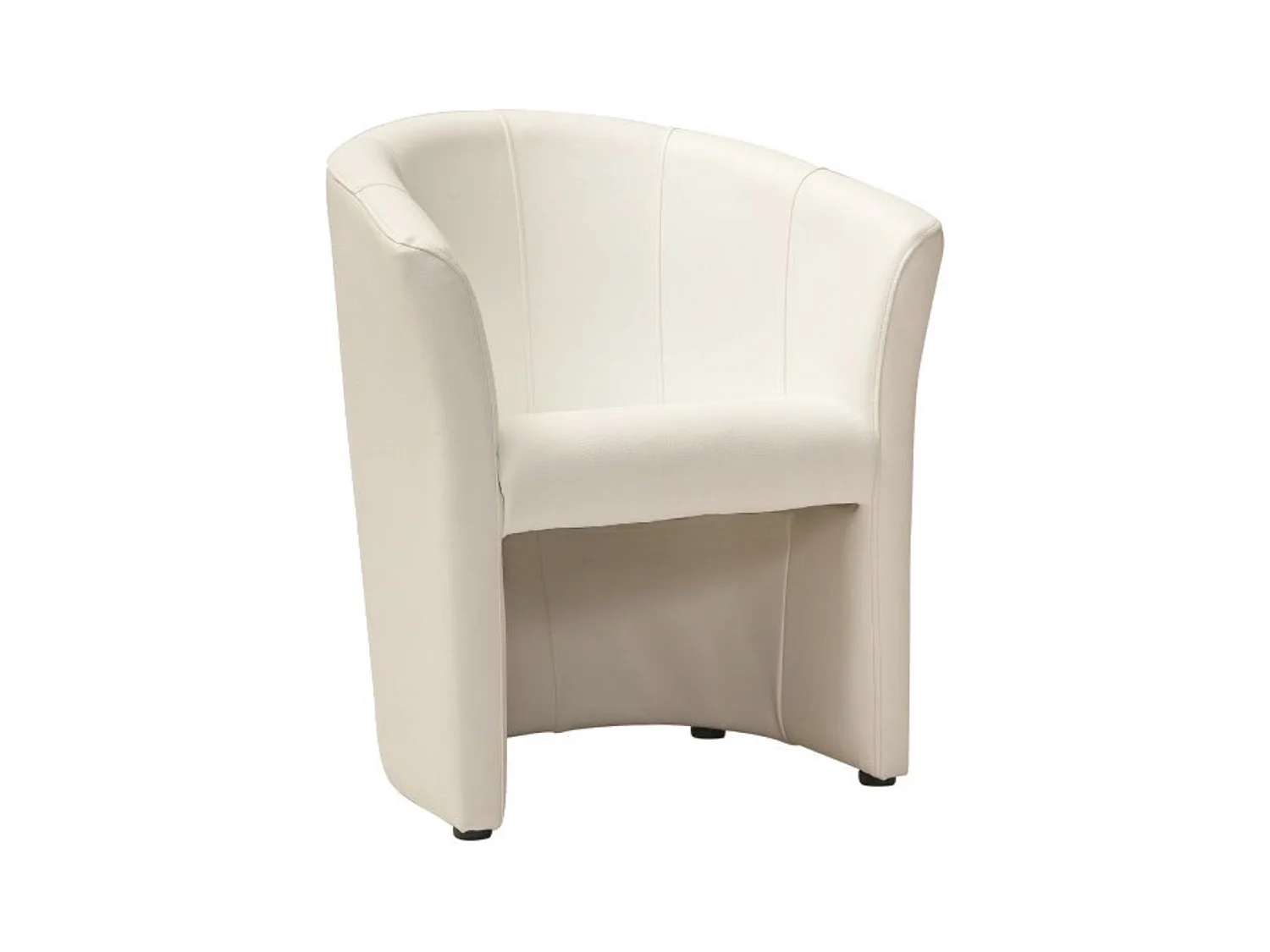 Fauteuil cabriolet confort écocuir crème Tisso