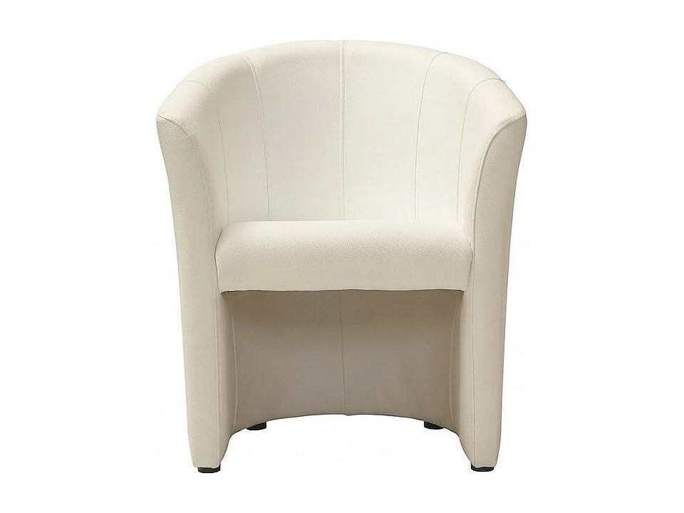 Fauteuil cabriolet confort écocuir crème Tisso