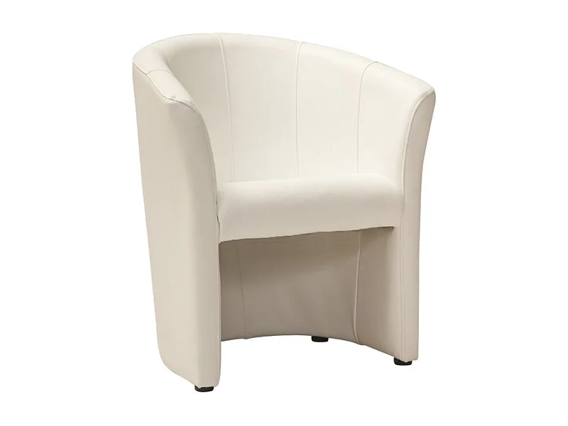 Fauteuil cabriolet confort écocuir crème Tisso