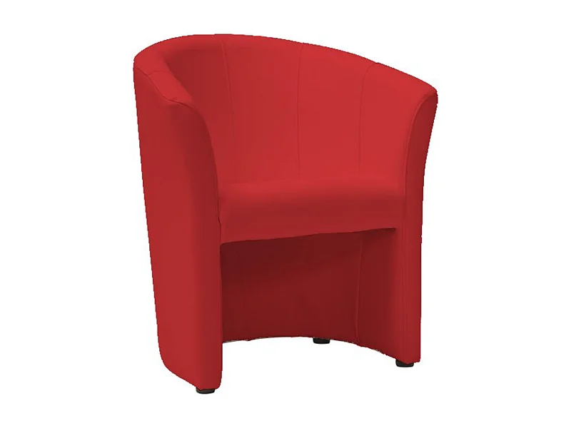 Fauteuil cabriolet confort écocuir rouge Tisso