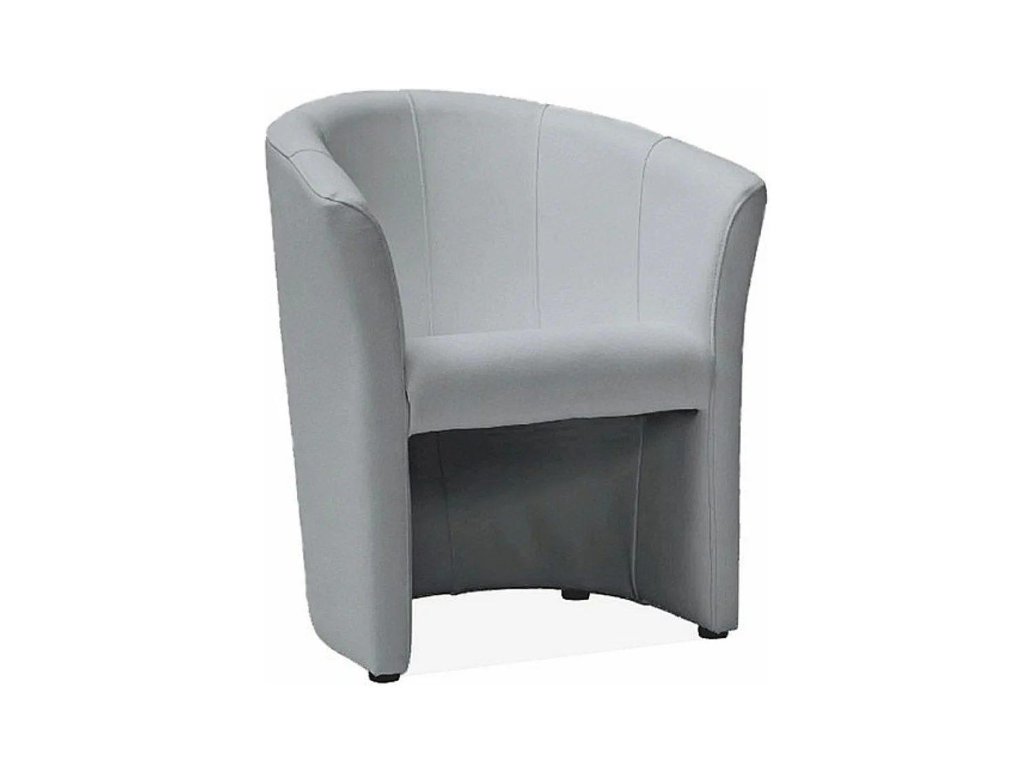Fauteuil cabriolet confort écocuir gris Tisso
