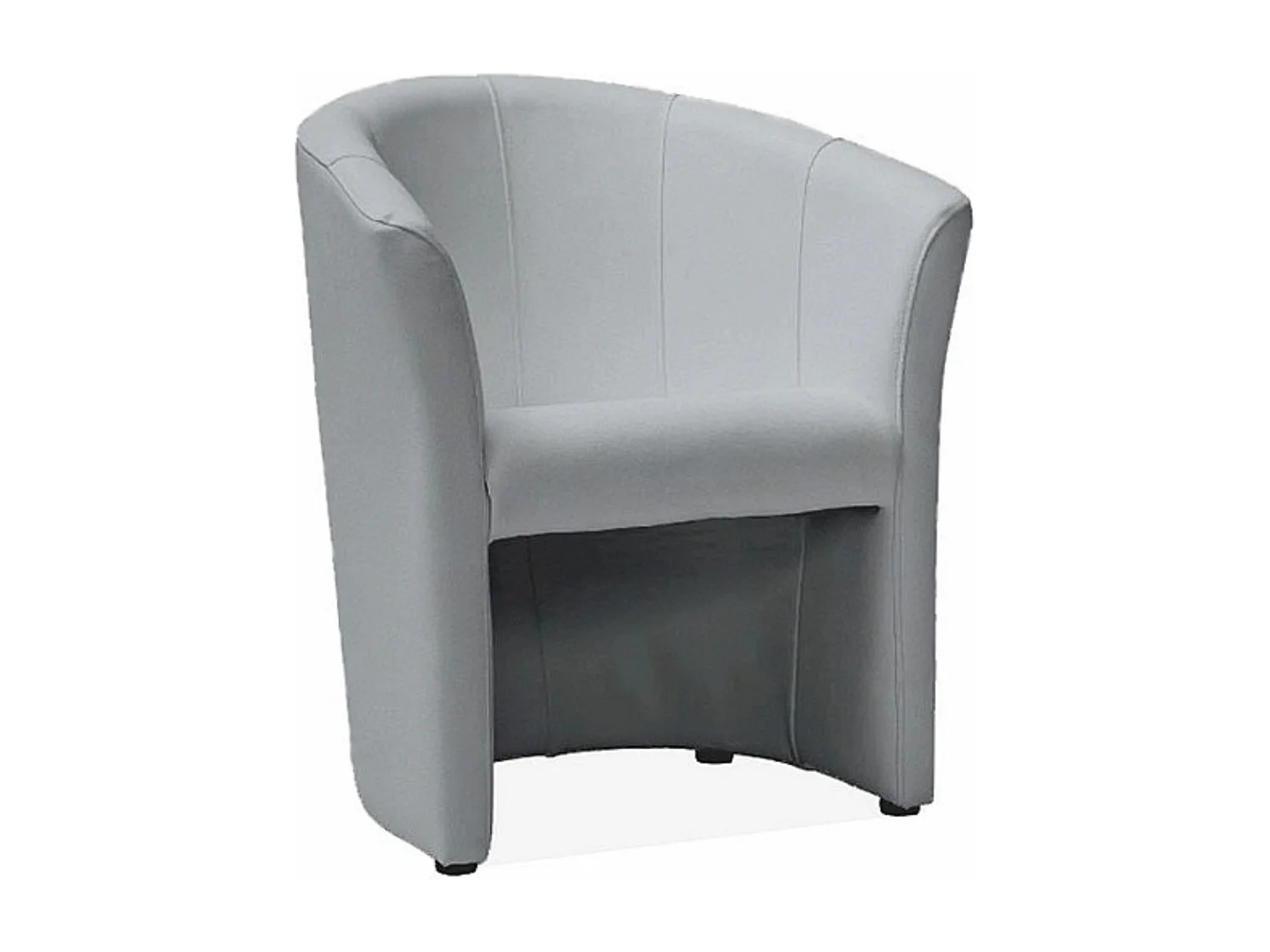 Fauteuil cabriolet confort écocuir gris Tisso