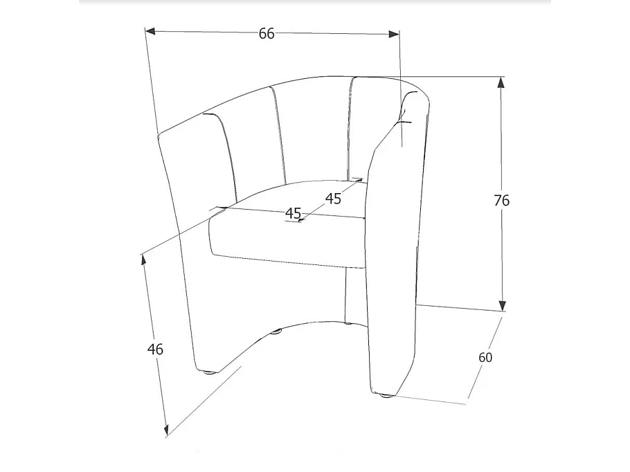 Fauteuil cabriolet confort velours gris foncé Tisso