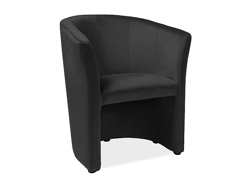 Sillón cabriolet confort terciopelo negro Tisso
