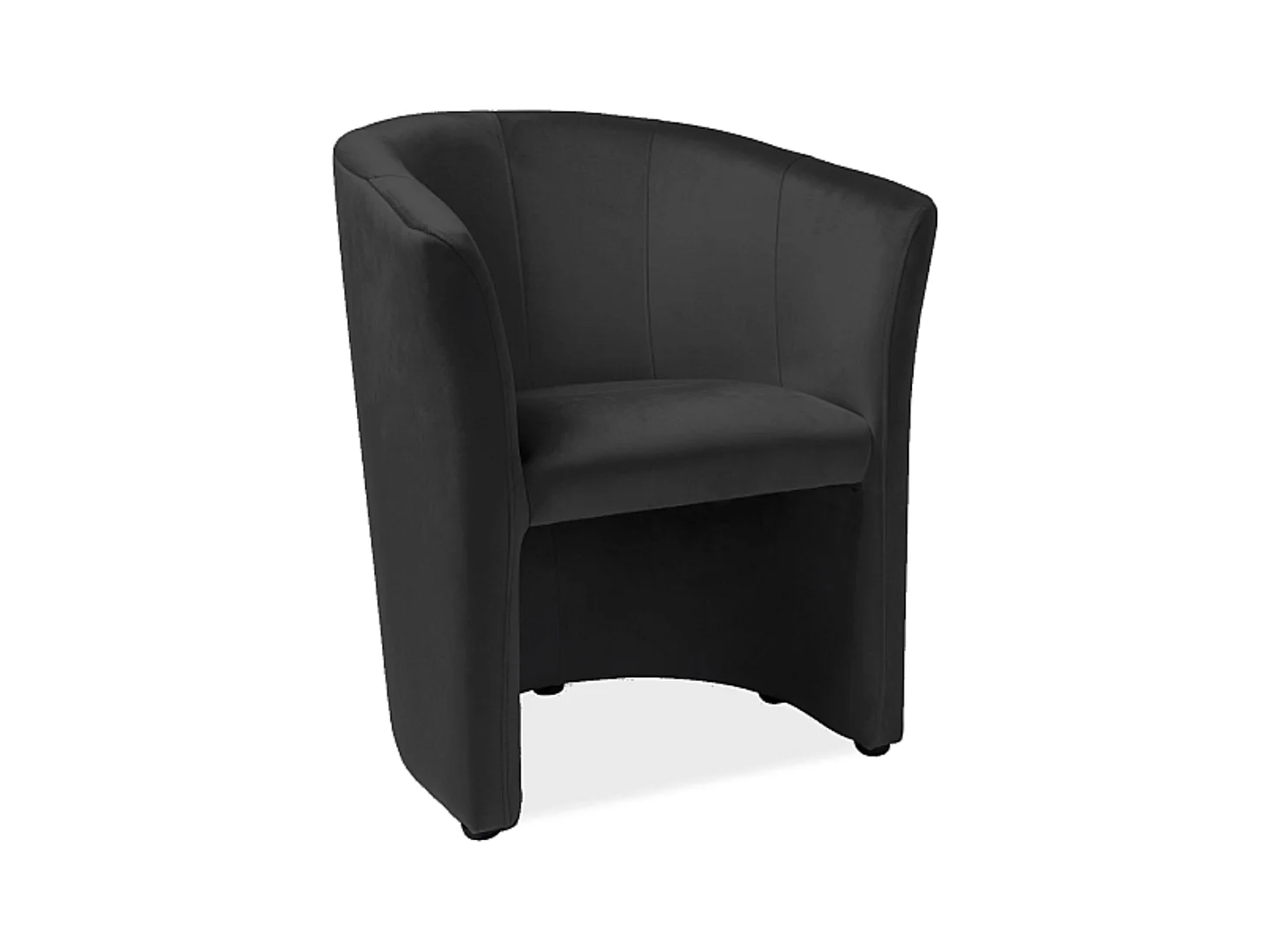 Fauteuil cabriolet confort velours noir Tisso