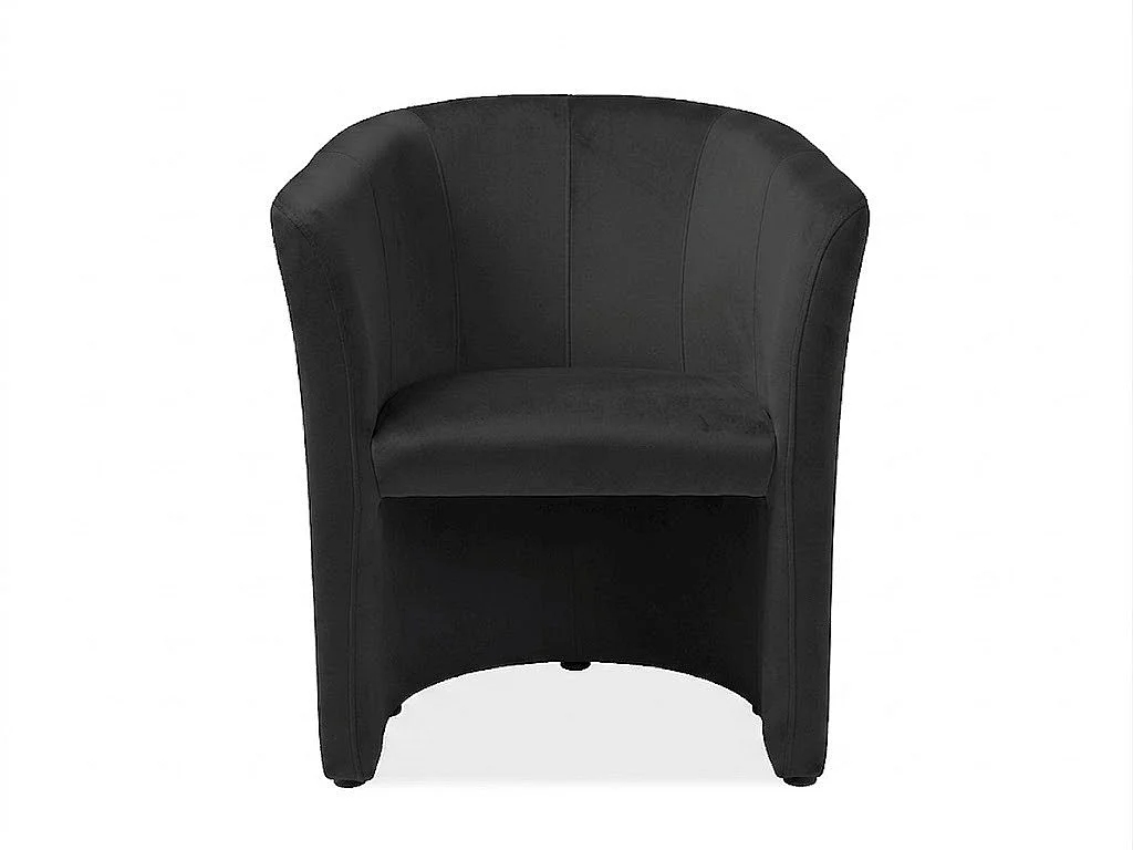 Fauteuil cabriolet confort velours noir Tisso