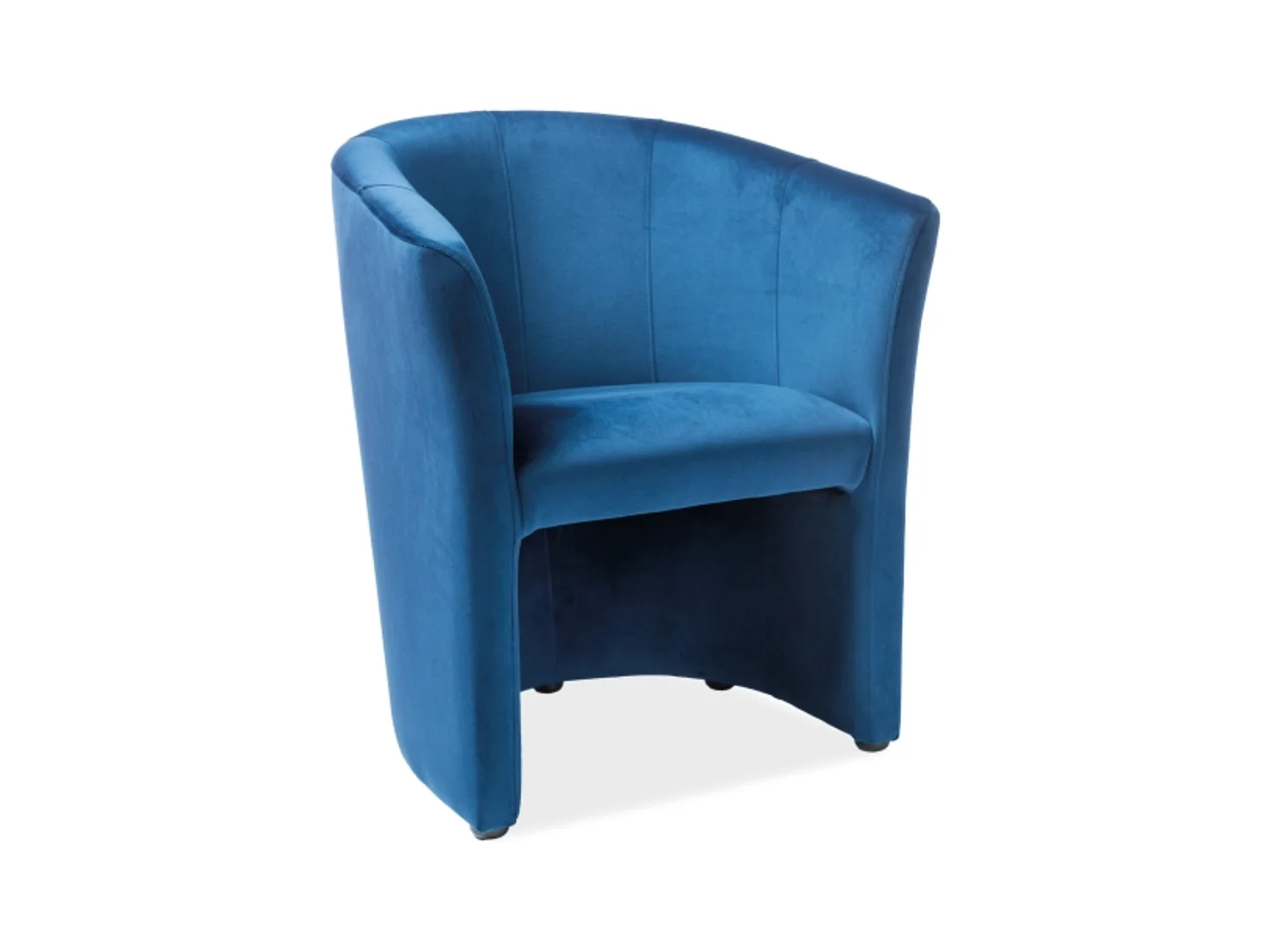Fauteuil cabriolet confort velours bleu Tisso