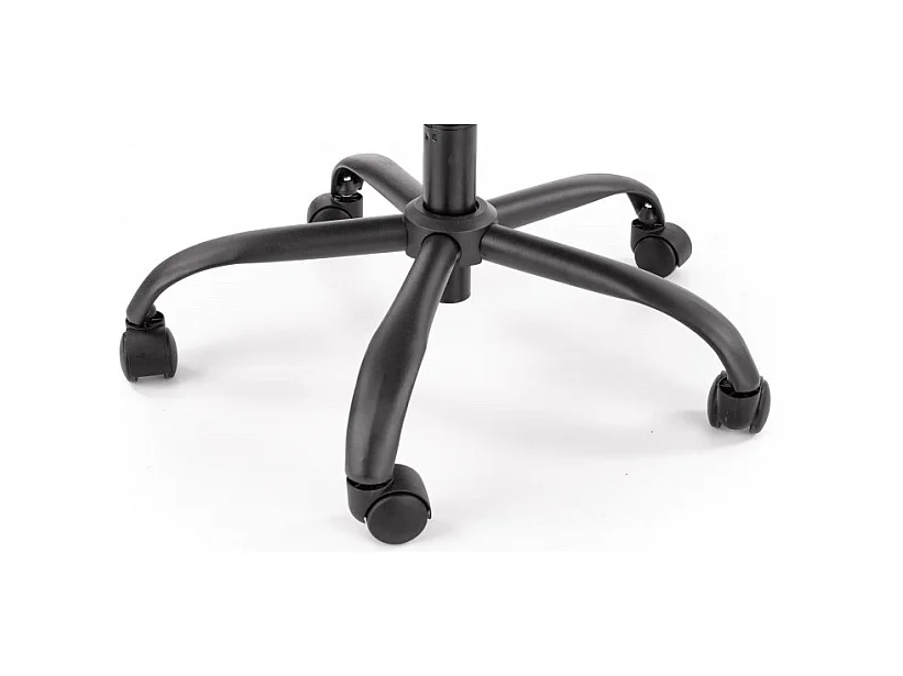 Silla de oficina de tela gris con reposabrazos y base de metal BRIDGET