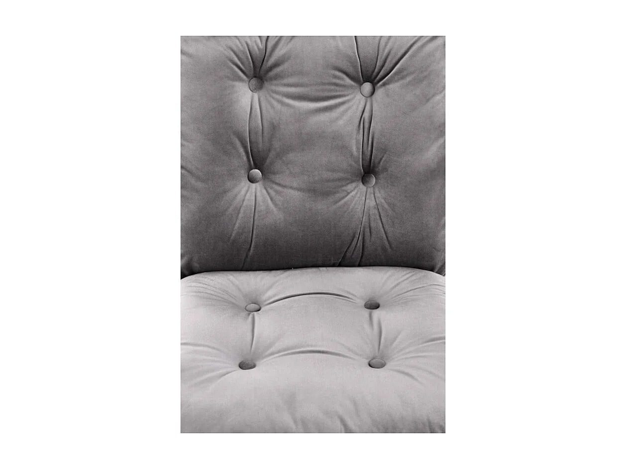 Silla de oficina de tela gris con reposabrazos y base de metal BRIDGET