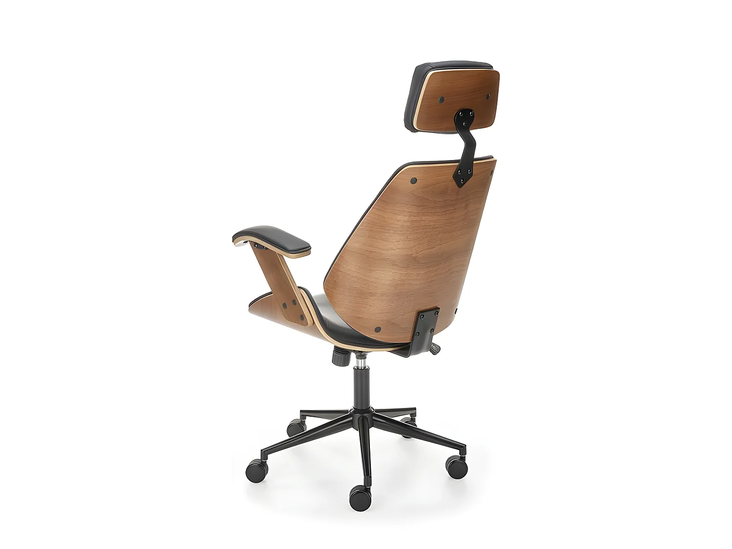 Silla de oficina ergonómica Fromi en nogal y negro