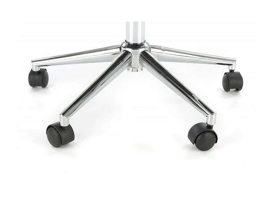 Sedia da ufficio per bambini MAC in velluto grigio con struttura in metallo cromato