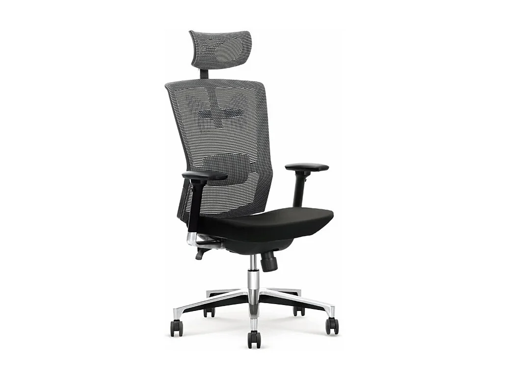 Armel silla de oficina de malla negra y gris