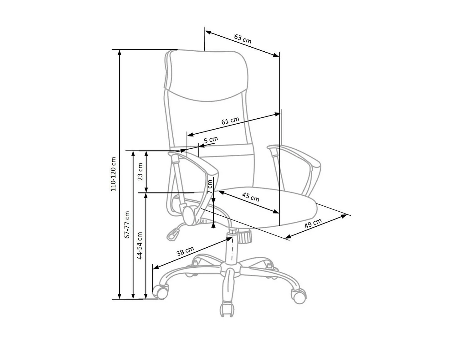 Fauteuil de bureau en cuir Manager