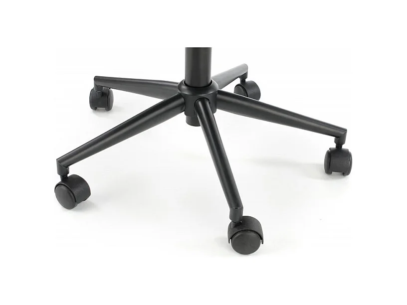 Silla de oficina infantil EZRA con reposabrazos de terciopelo rosa y base negra con ruedas