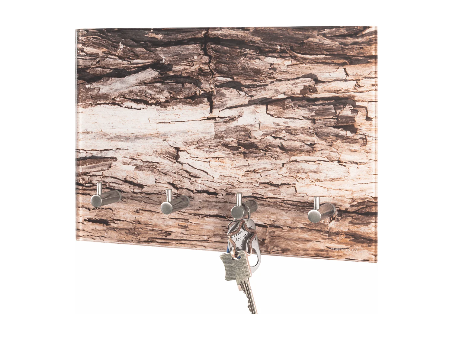 Tableau à clés design verre trempé 4 crochets Ullo