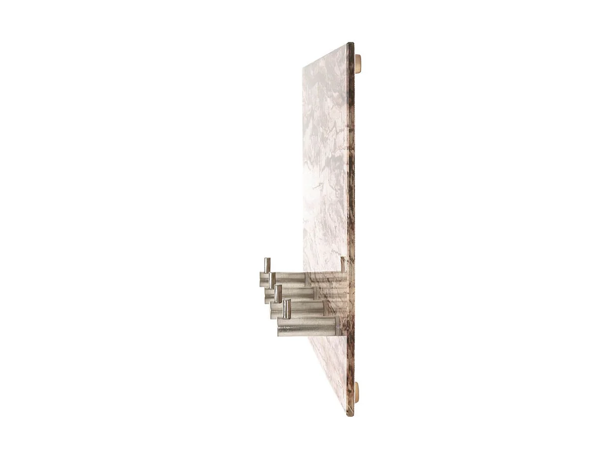 Porte-Clés Mural en Verre "Écorce" 30cm Marron