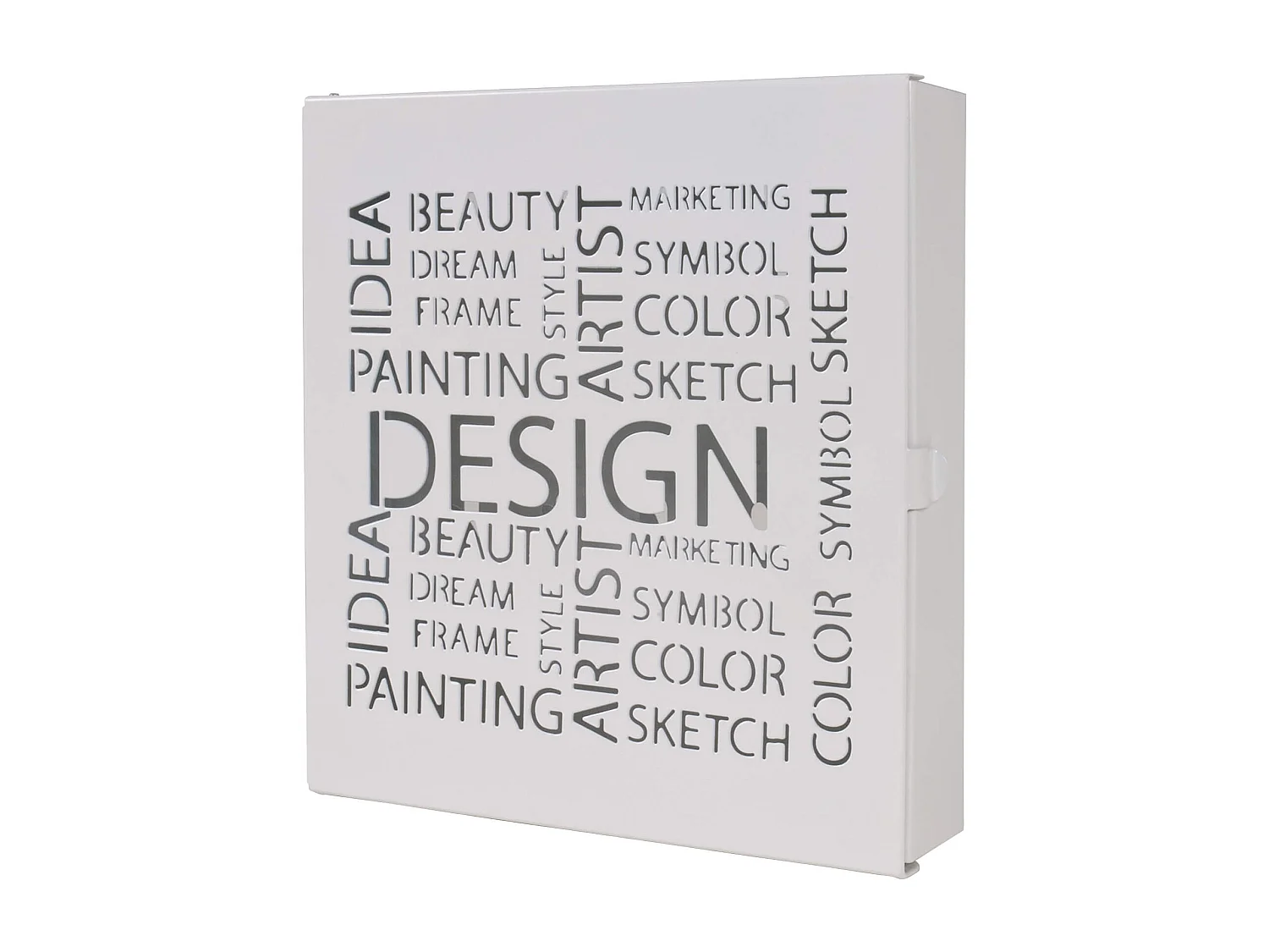 Boîte à clés métal blanc "design" Tilly