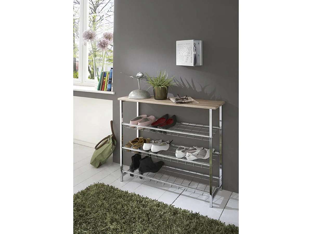 Boîte à Clés Métal "Design" 24cm Blanc