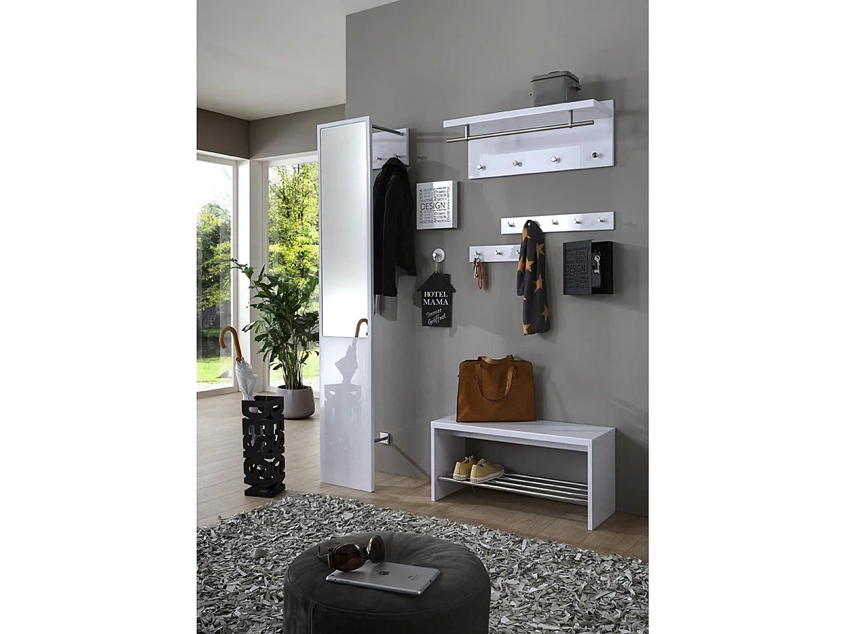 Boîte à Clés Métal "Design" 24cm Blanc