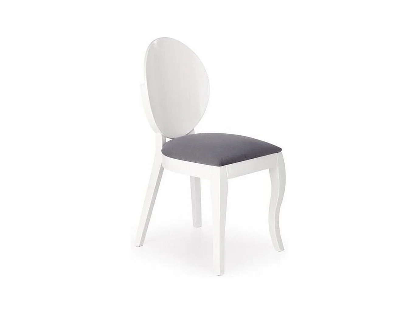 Silla moderna Vilta medallón blanco y gris
