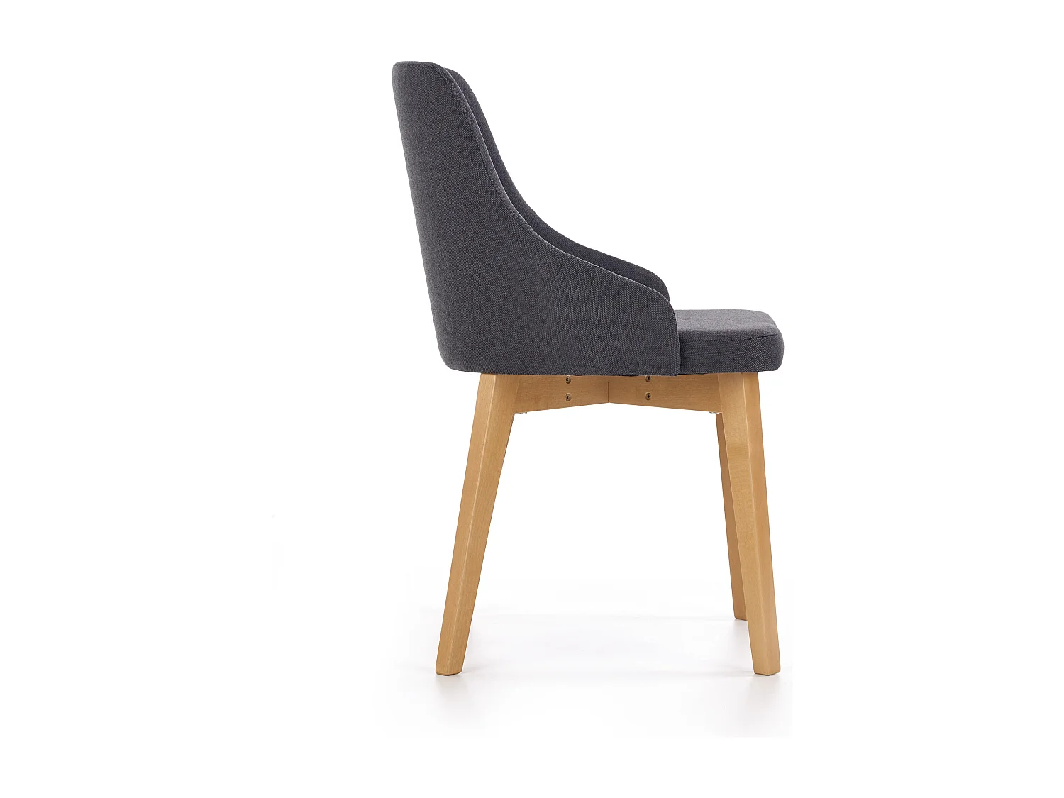 Silla de diseño escandinavo en madera de vainilla y gris