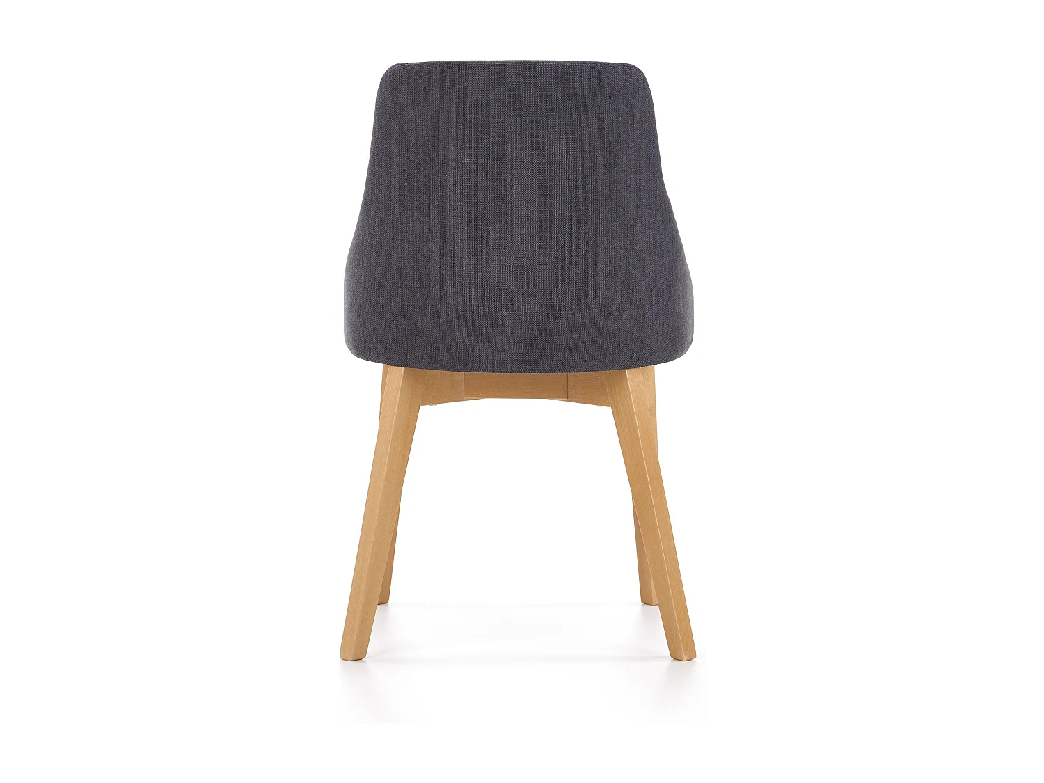 Sedia di design scandinavo in legno vaniglia e grigio
