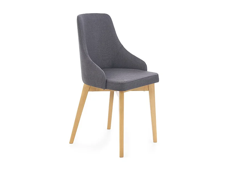 Chaise design scandinave bois et gris Vanille