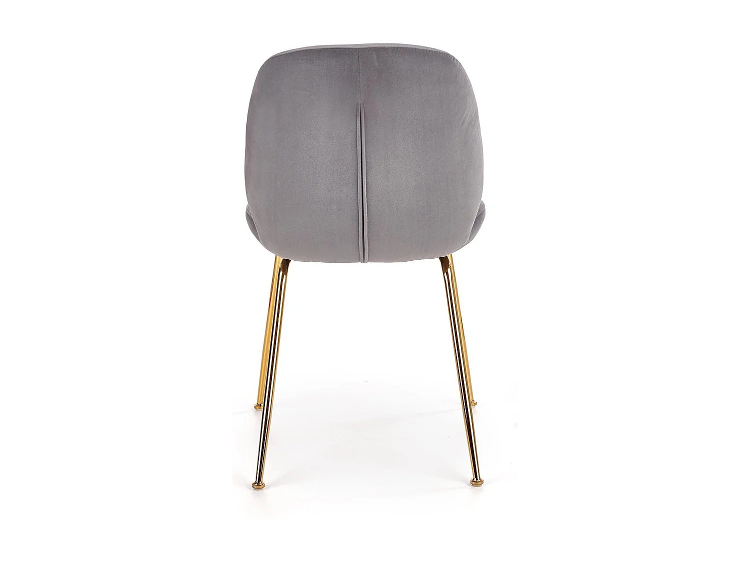 Chaise de salle à manger grise avec pieds en métal doré Around