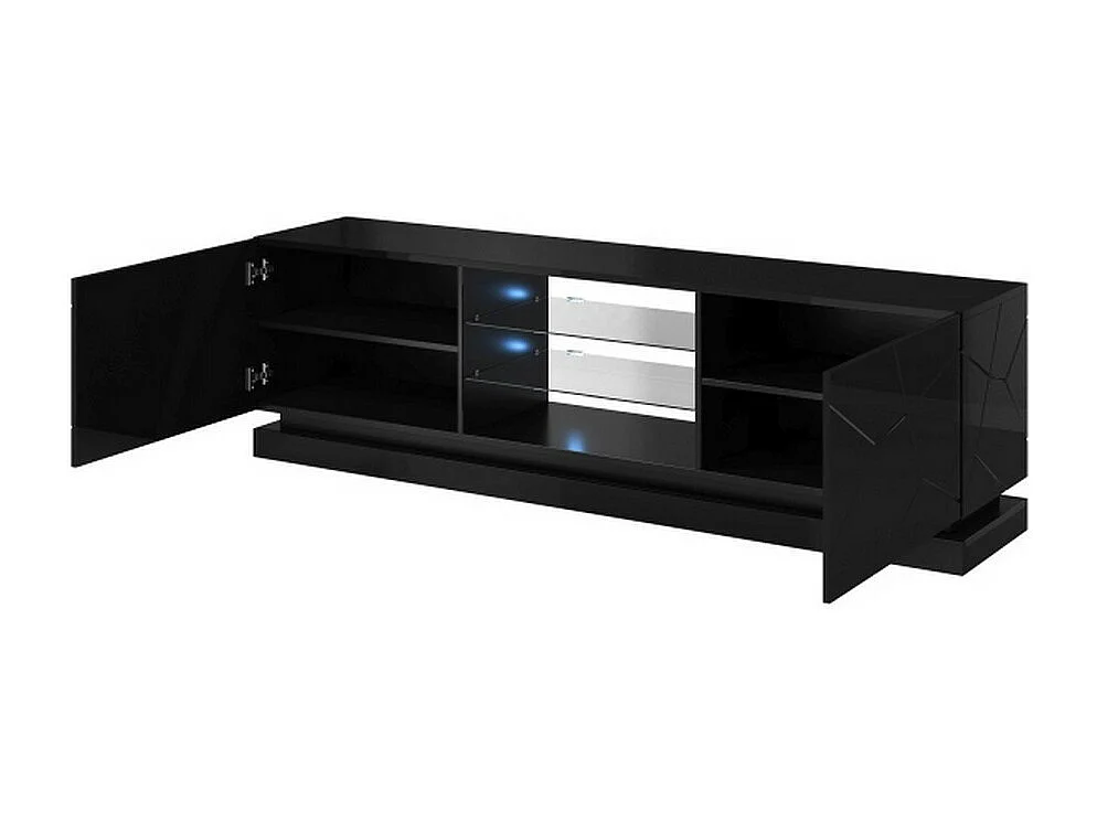 Supporto TV Clost 200 cm nero LED - Senza LED