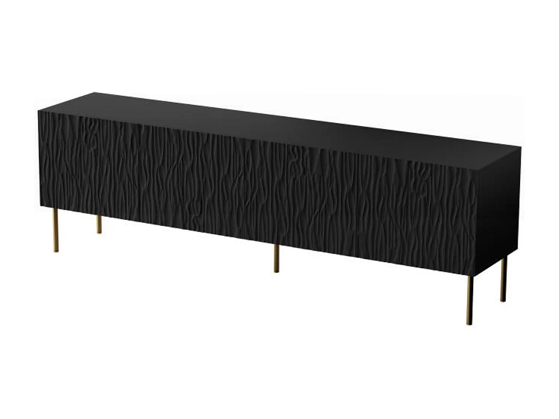 Soporte de TV de diseño Mokt negro mate de 190 cm