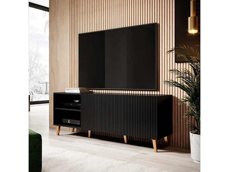 Porta TV di design Gustave 150 cm nero