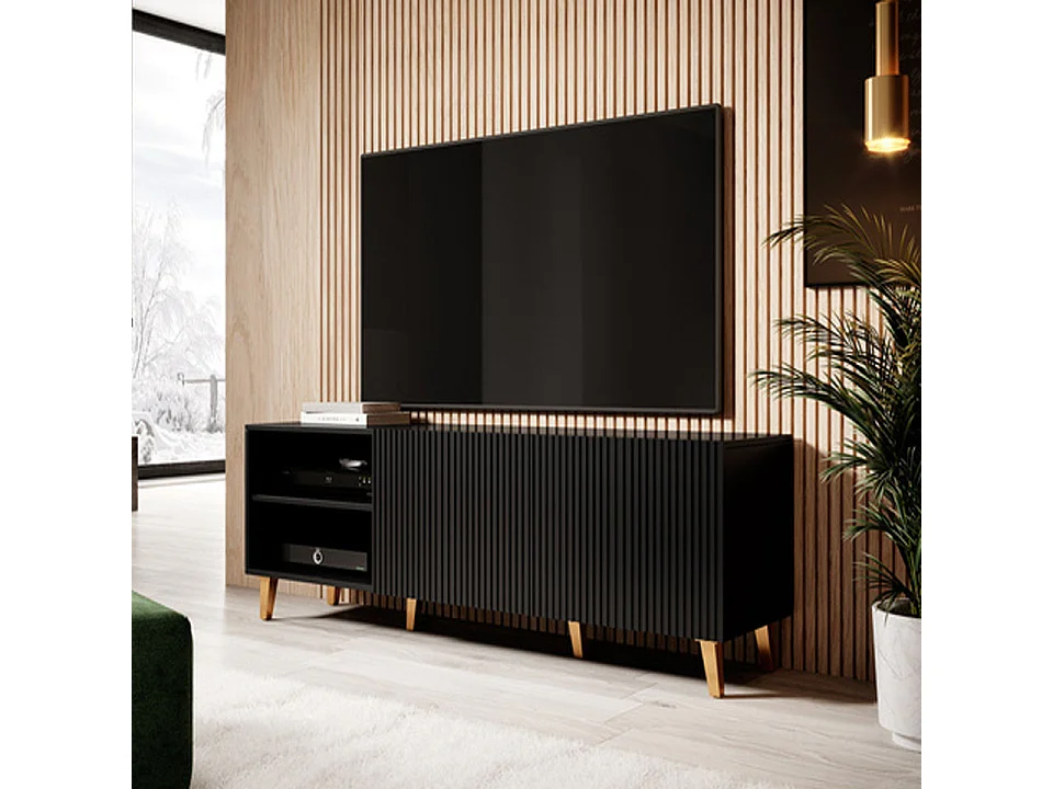 Porta TV di design Gustave 150 cm nero