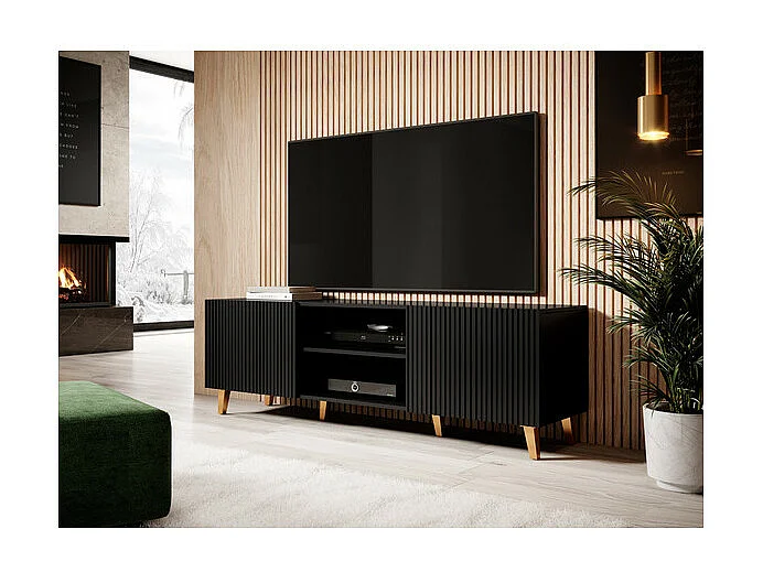 Porta TV di design Gustave 150 cm nero