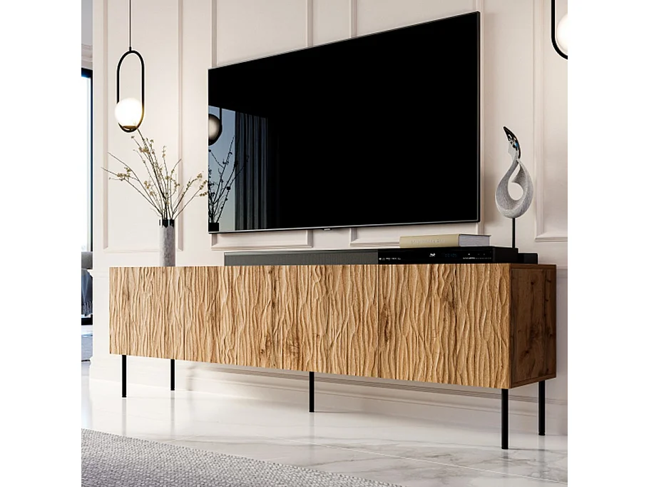 Mobile TV design in rovere 190 cm Mokt