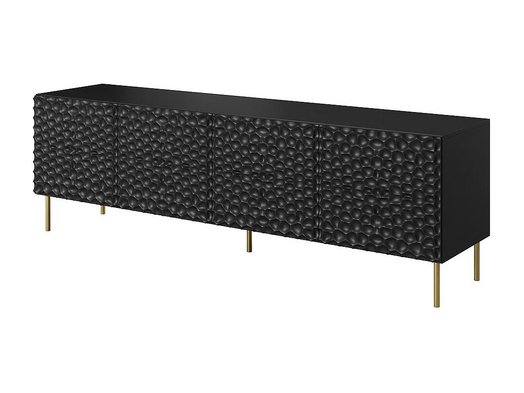 Soporte de TV de diseño Sumoc negro mate 190 cm
