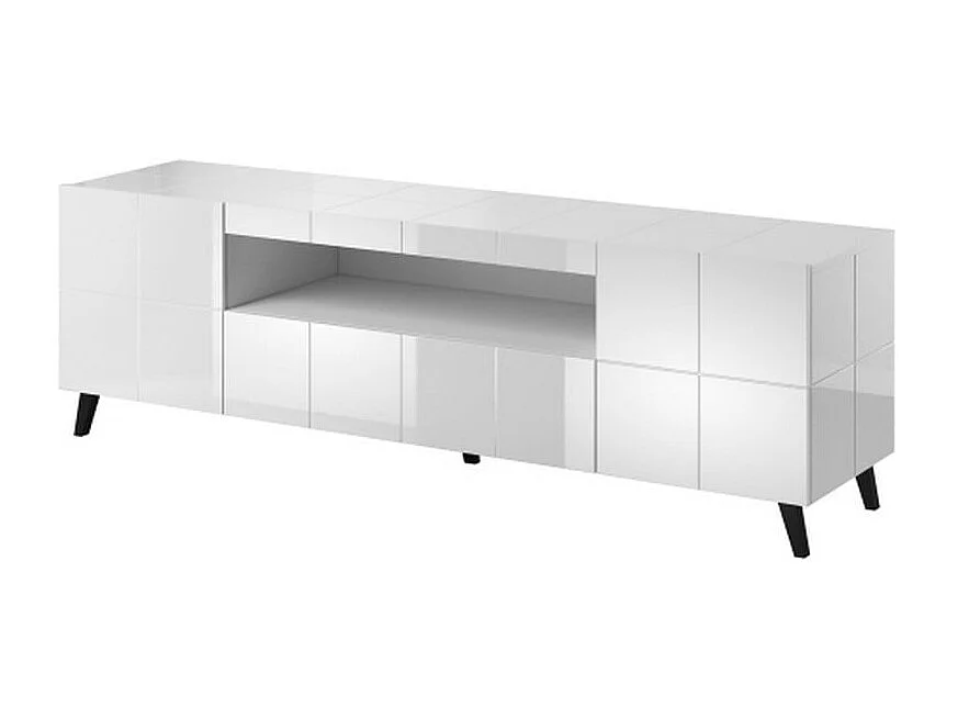 Mobile TV di design bianco lucido + LED 184 cm Flow