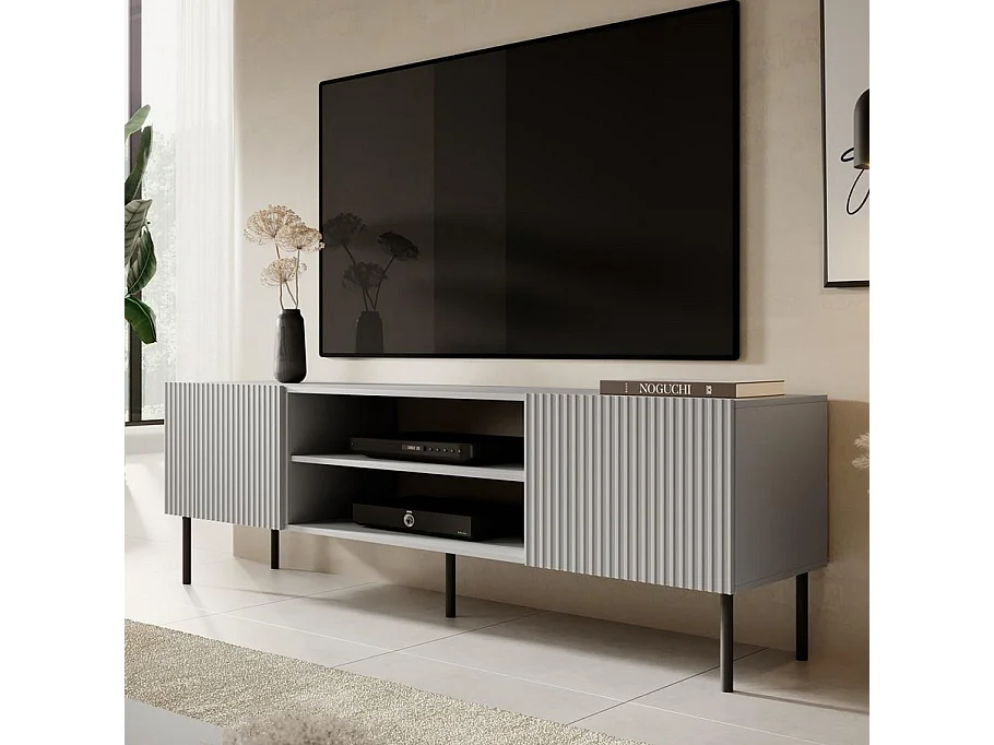 Porta TV Gatsby grigio chiaro da 180 cm