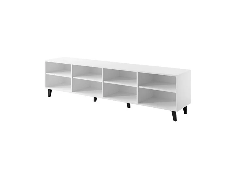 Porta TV di design Fuji bianco opaco da 200 cm