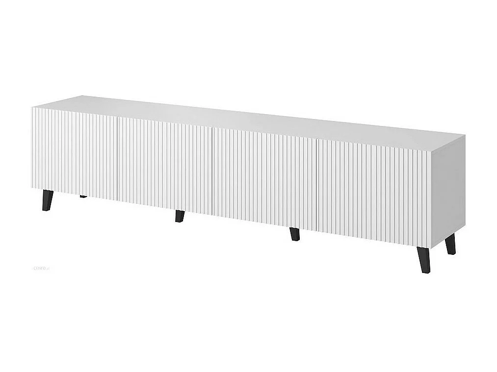Mueble de TV de diseño Gustave 200 cm blanco
