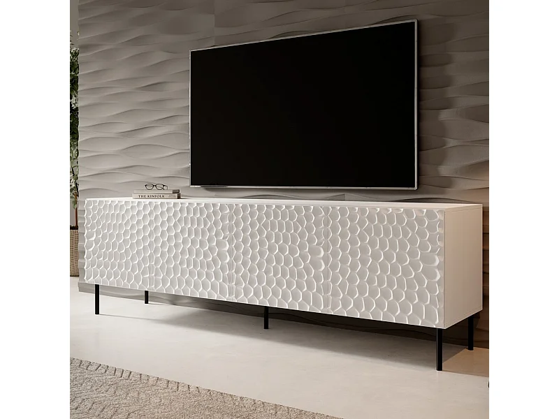 Meuble TV design blanc mat 190cm Sumoc