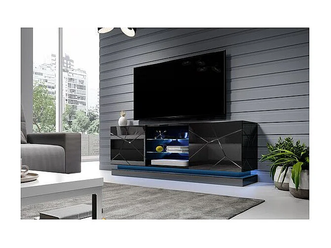 Supporto TV Clost 160 cm nero LED - Senza LED