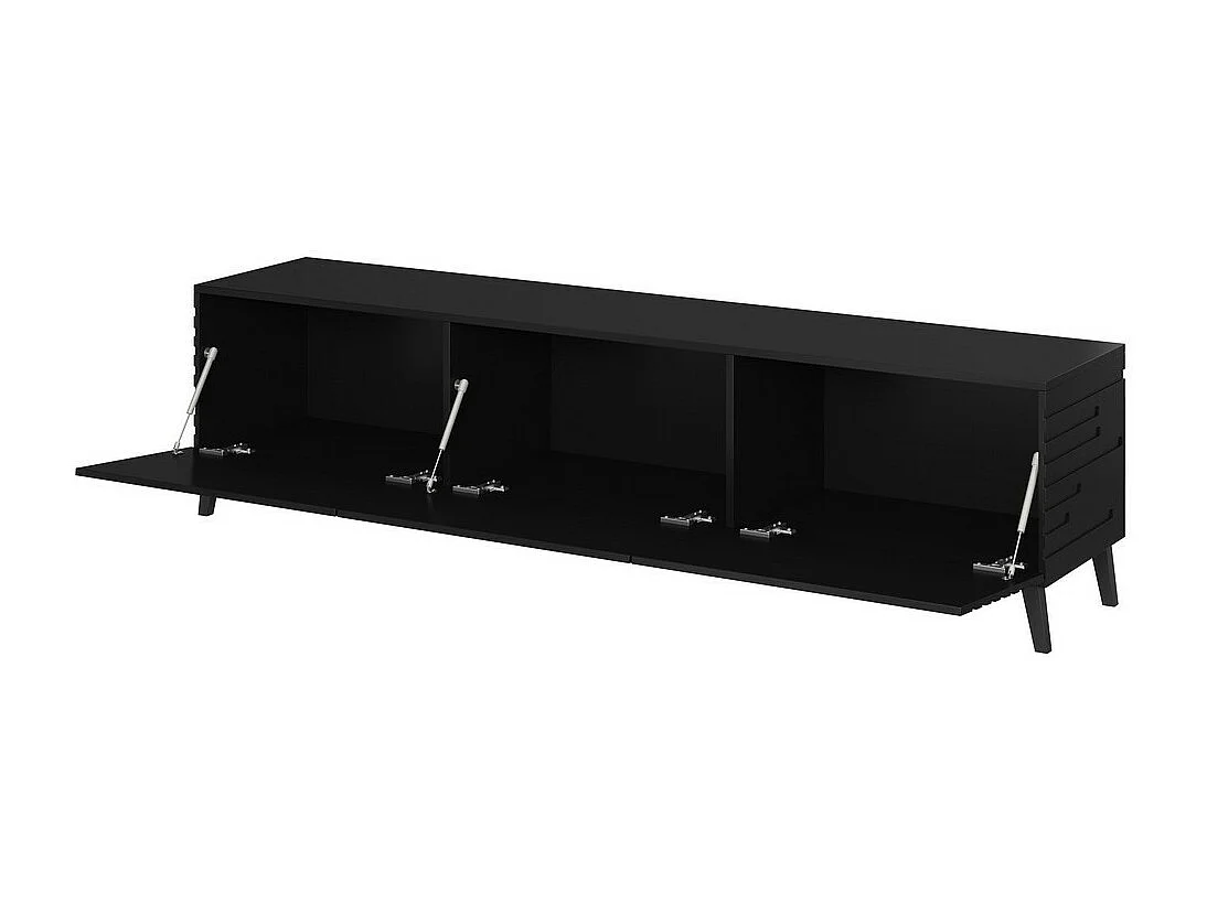 Meuble TV design noir mat 186 cm Max