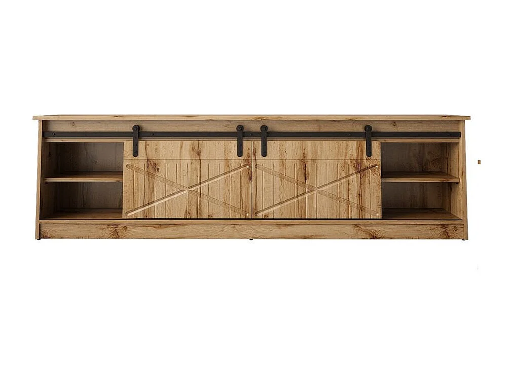 Porta TV in rovere stile wotan 200 cm Hexa